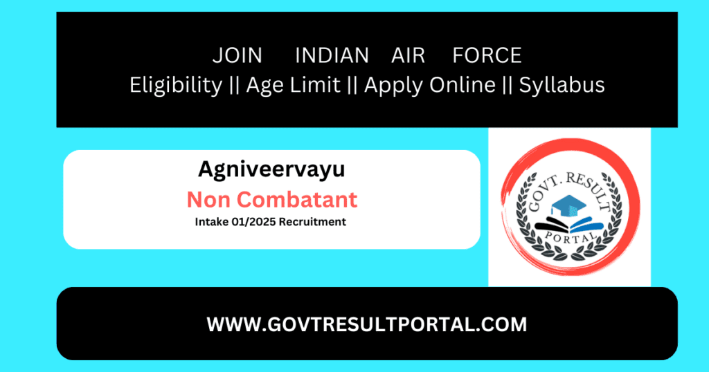 Airforce Agniveer Non Combatant Recruitment 2024