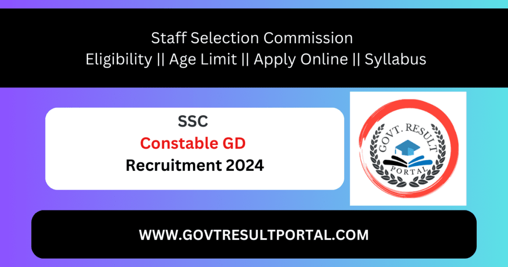 SSC Constable GD