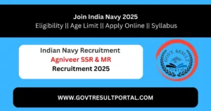 Navy Agniveer SSR / MR INET Online 2025